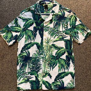Tropical Flower Button-Up Shirt